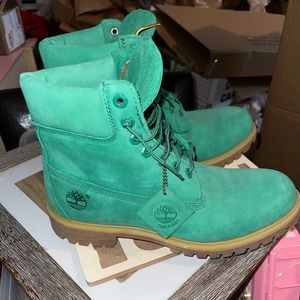 Timberland Boots, Sz 10, Green, Like New